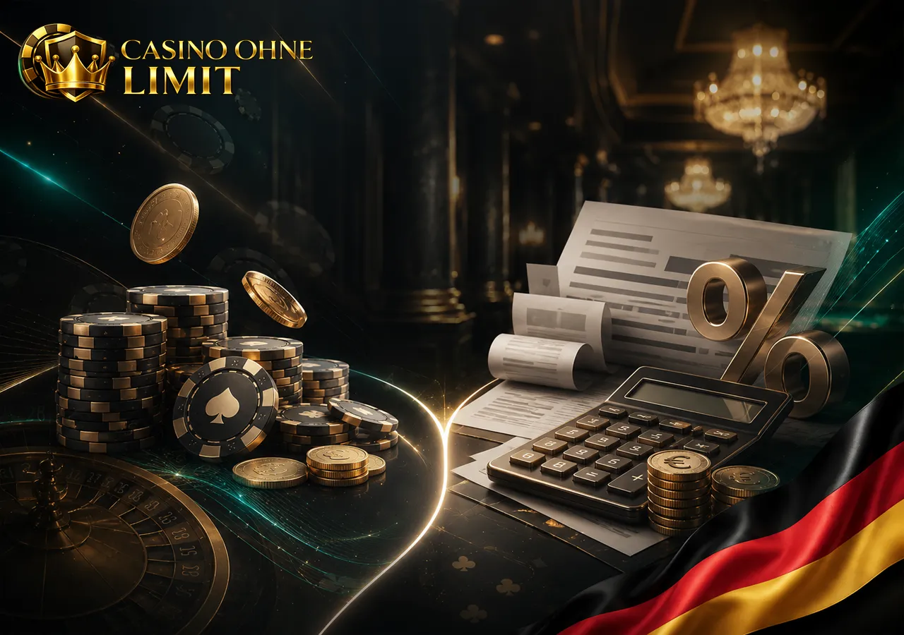 Steuerhinweis zu Gewinnen mit Euro-Dokumenten, Prozentzeichen und Chips